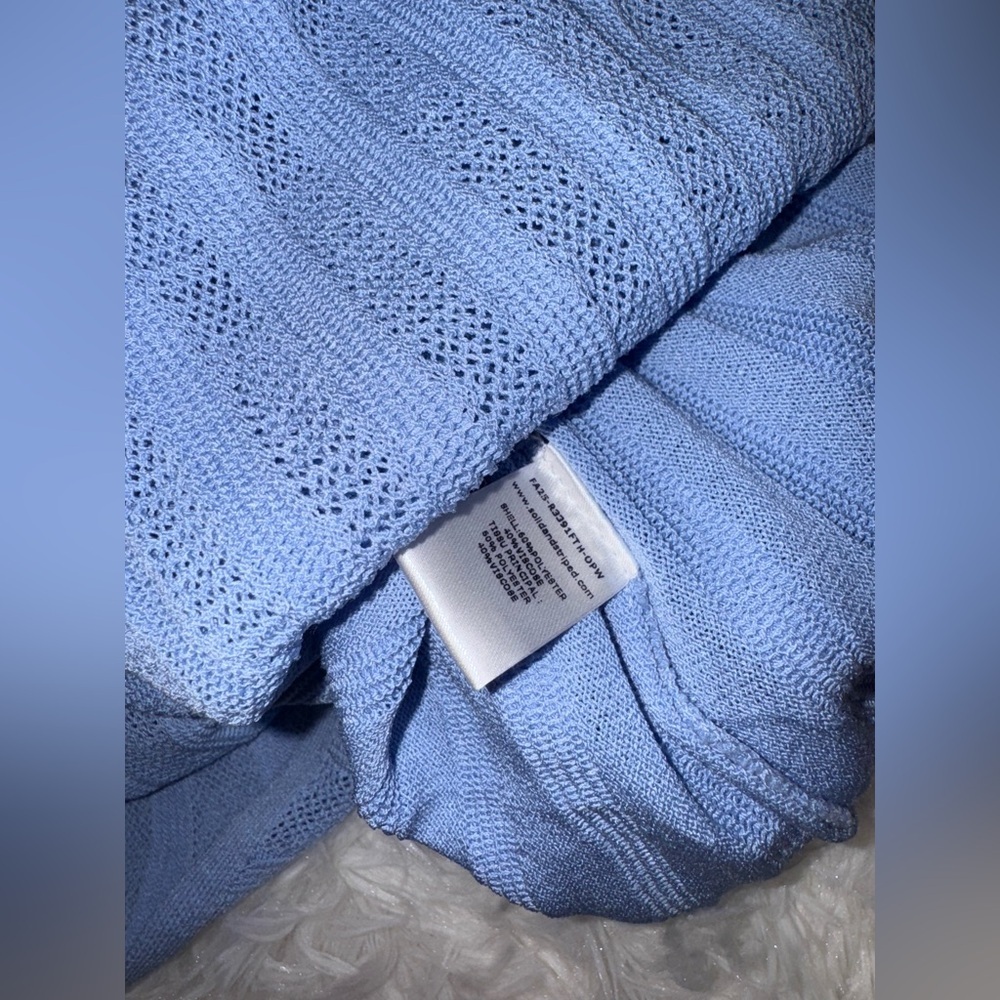 NEW Solid & Striped The Bridget Knit Open Water Blue Maxi Dress sz S - Picture 7 of 8